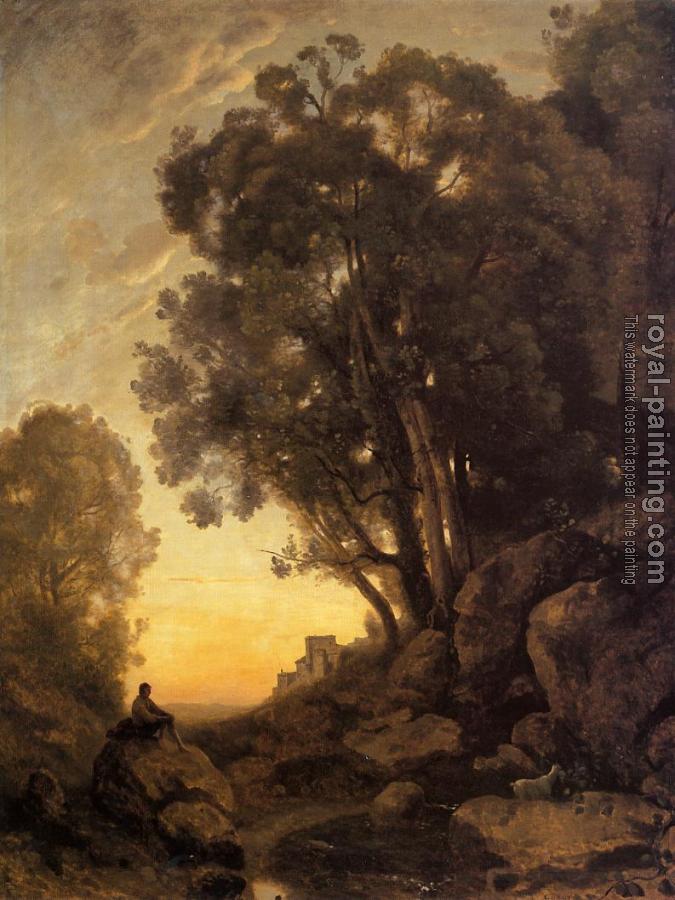 Jean-Baptiste-Camille Corot : The Italian Goatherd, Evening